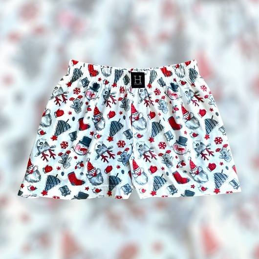 spodnie męskie Świąteczne spodenki  unisex do spania bokserki