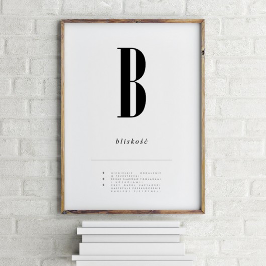 plakat DEFINICJA BLISKOŚCI a4 beleco