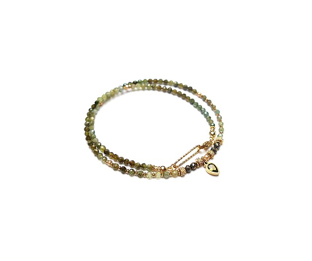 chokery Turmaliny zielone /choker/ vol. 46 /21.11.25/ - Szlachetna kolekcja