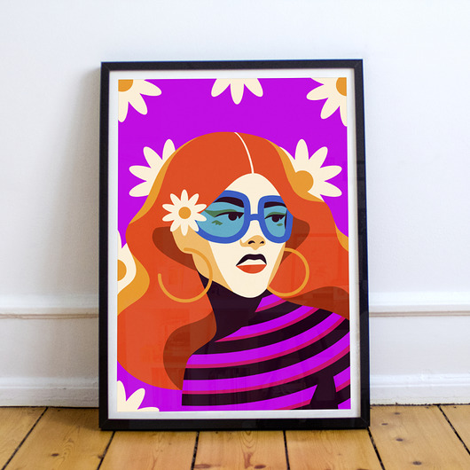 Plakat: Flower power Nastka Drabot