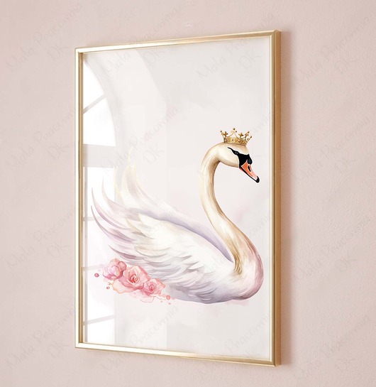 obrazy i plakaty do pokoju dziecięcego Plakat, obrazek  łabędź Balerina, baletnica nr.4