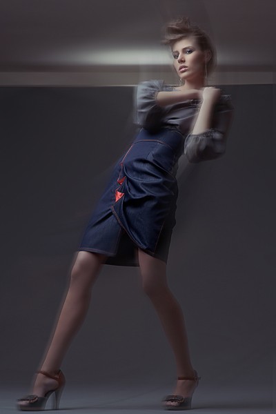 Designerska spódnica 38, pomarańcz Kasia Zapała