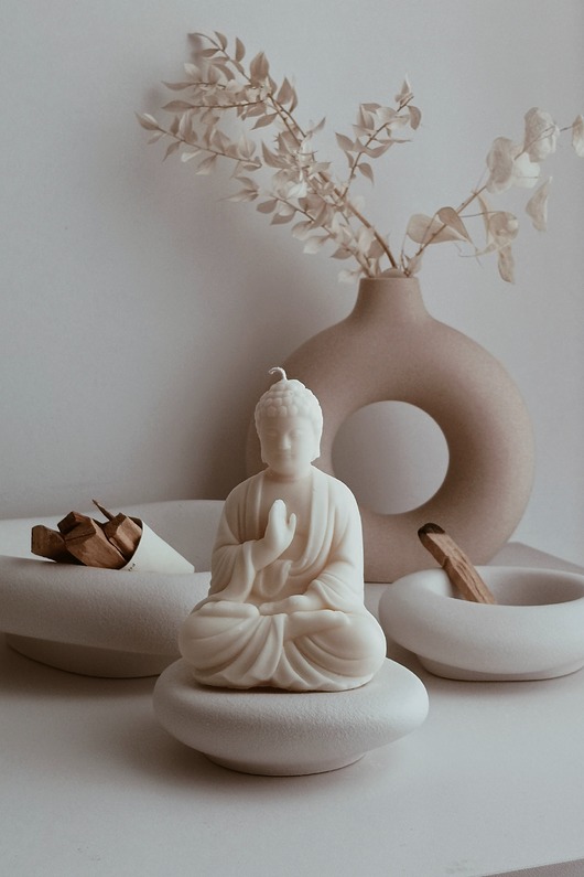 świeczniki i świece Świeca sojowa Budda