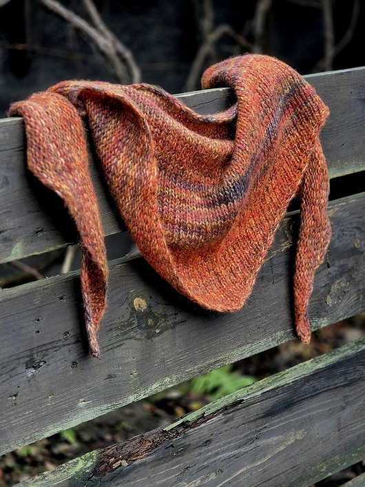 szale damskie Puchacz z pomarańczą / chustka