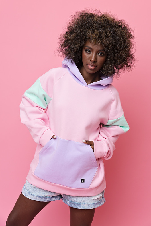 bluza z kapturem damska Pastelowa damska bluza PEEPE