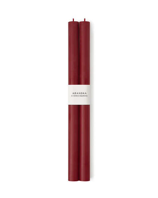 świece zapachowe Świece wolnostojące gładkie - DARK RED (2 szt.)