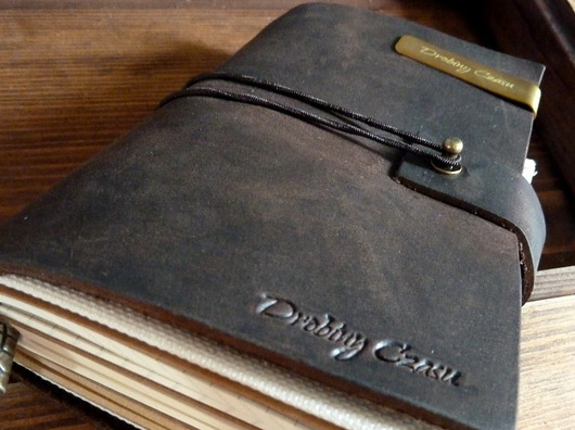 VINTAGE midi Notebook - BROWN DROBINY CZASU
