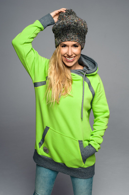 bluza z kapturem damska bluza z kapturem BIG FROG oversize XS/S