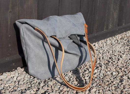 Torba tote XXL - ciemnoszara PRACOWNIA 166