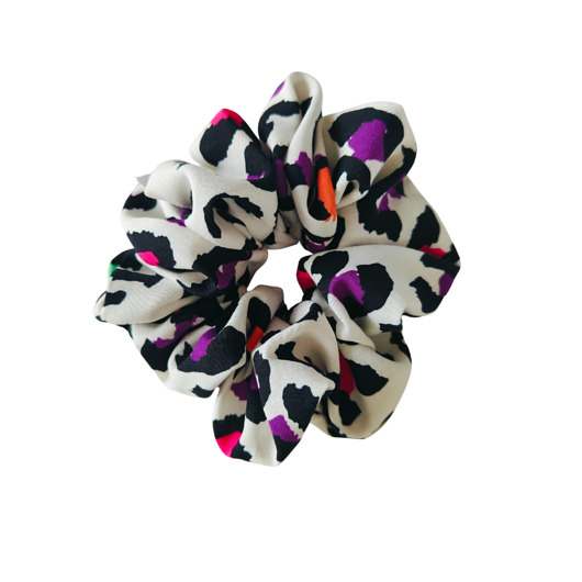 gumki do włosów Scrunchie do włosów, gumka do włosów, frotka z wiskozy Panterkowy pop XXL