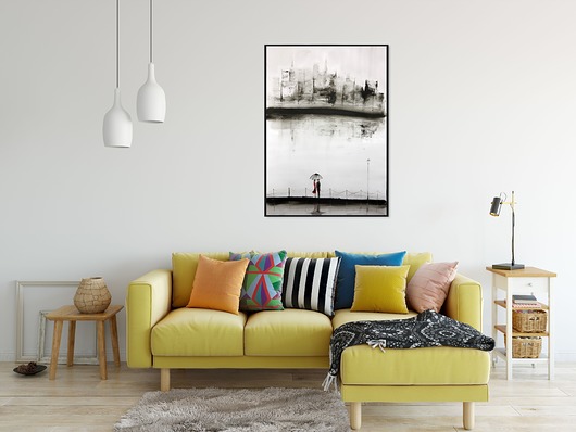  obraz ręcznie malowany 70x100, romantyczny Krystyna Siwek Art