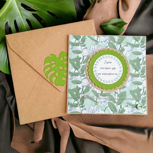 kartki scrapbooking Z okazji przejścia na emeryturę : kartka handmade I