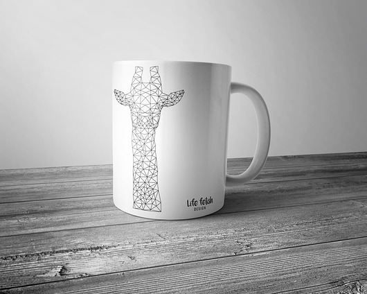 Kubek z żyrafą OUTLINE Life fetish