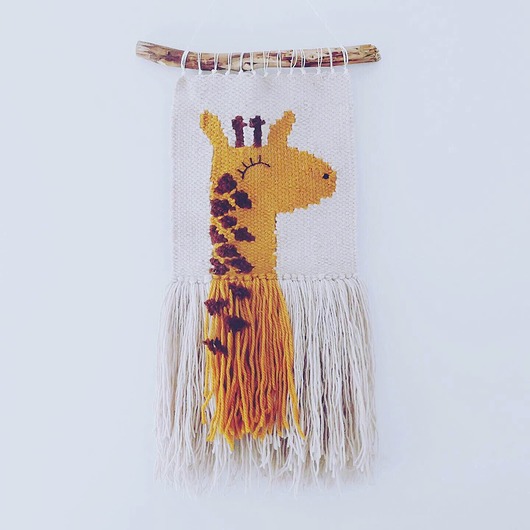 Makatka  Makrama Żyrafa wool and stick