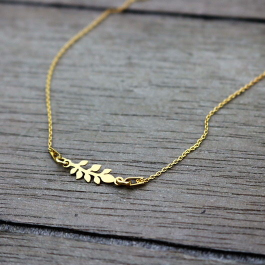 Naszyjnik z gałązką - srebro 925 pozłacane Coccola JEWELLERY