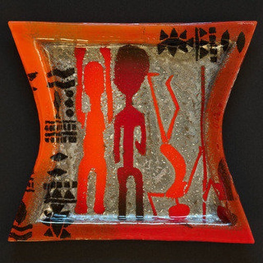 TALERZ Z WCIĘCIAMI AFRYKA 37CM X 33CM MartaWojciechowska