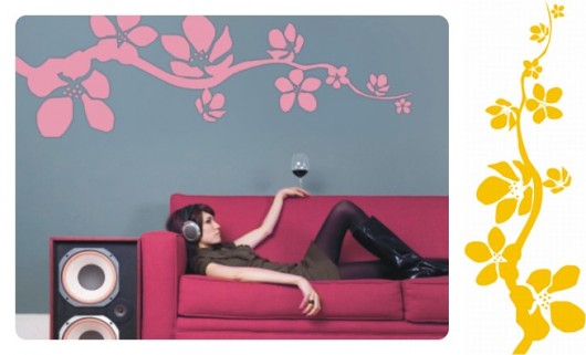 Naklejka na ścianę magnolia Tulis