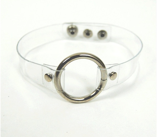 Bezbarwna obroża choker collar psycho cyber 90s  ypsilon