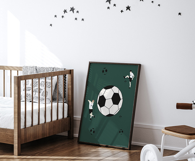 obrazy i plakaty do pokoju dziecięcego Plakat dla dzieci Soccer