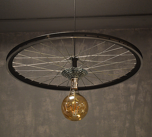 lampy wiszące Lampa z koła rowerowego  Atelier