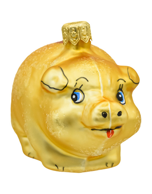 ozdoby choinkowe Bombka choinkowa: Złota Świnka