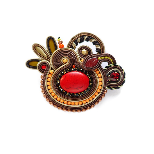 Autumn Garden- broszka soutache Mró Soutache