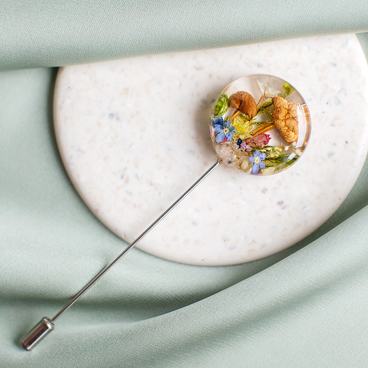 broszki Broszka z leśną kompozycją