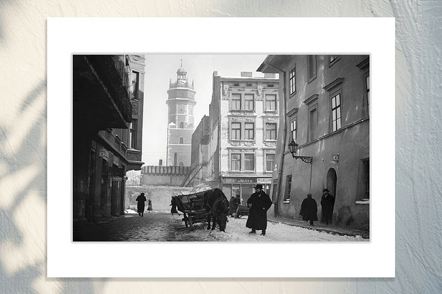 fotografia Fotografia z passe-partout; Ulica Skałeczna, Kraków