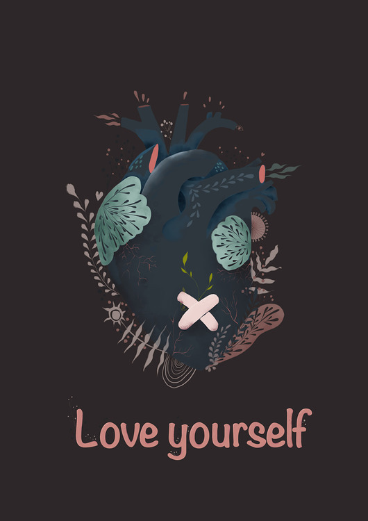 grafiki i ilustracje Love yourself