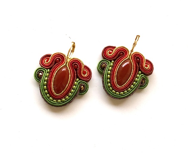 kolczyki soutache Sutaszowe kolczyki AUTUMN