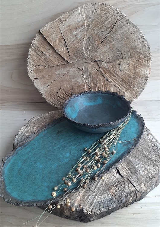 Patera ceramiczna z miseczką . DUET CERAMIKA