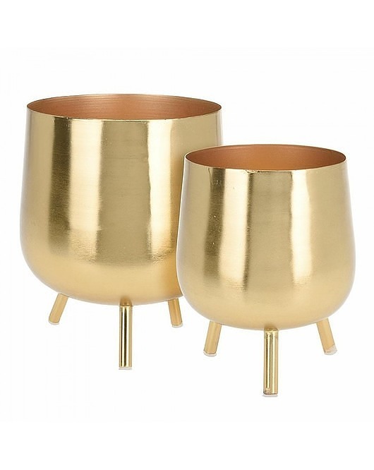 Kwietnik Metalowy 2 szt. Osłonka Gabi Gold MIA home