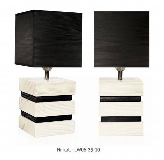 Lampa nocna LW06 czarno-biała Lightwood