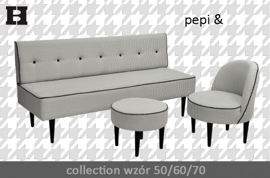 Sofa DANISH wzór 1 w pepitkę Happy Barok