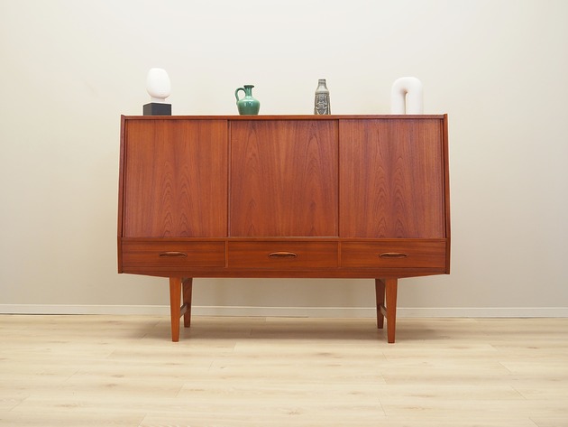 komody i szafki Highboard tekowy, duński design, lata 60, produkcja: Dania