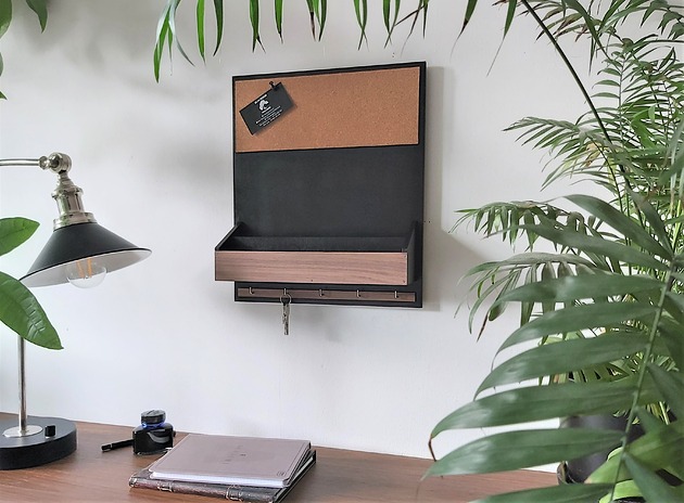 organizery Drewniany organizer, na ścianę, na ulotki