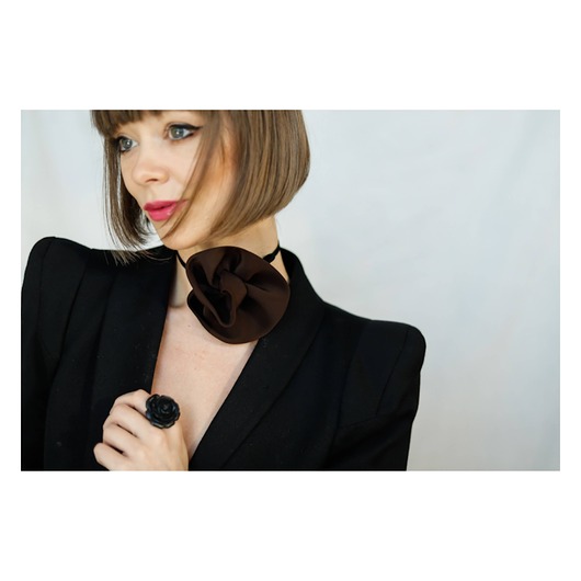 chokery Jedwabny choker