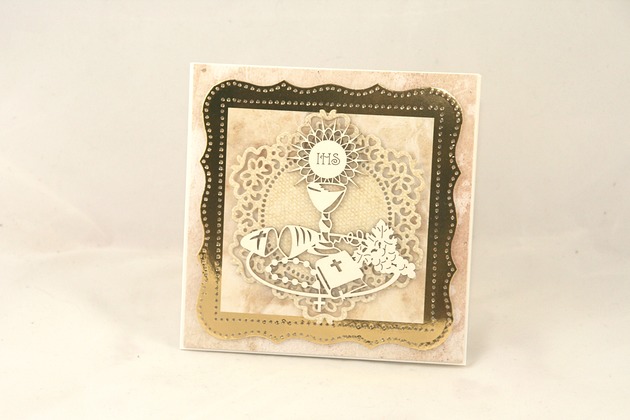 kartki scrapbooking Kartka na I Komunię Świętą 4