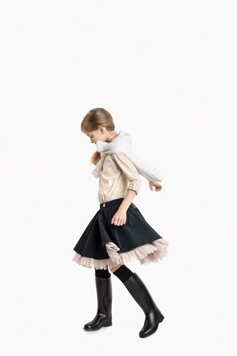 DANCING SKIRT - granat Kółko Krzyżyk