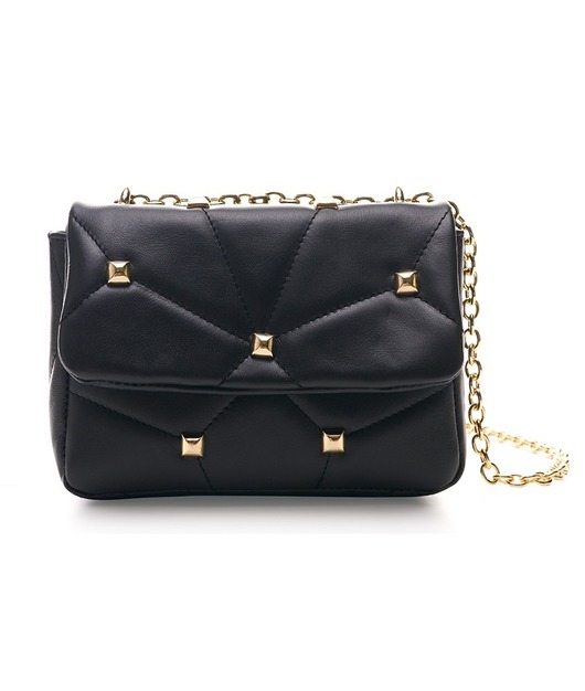 torby na ramię Torebka Skórzana Pikowana z Ćwiekami (6722)