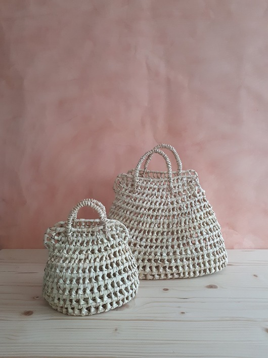 torebki do ręki Zestaw koszy Aracena z liści palmowych