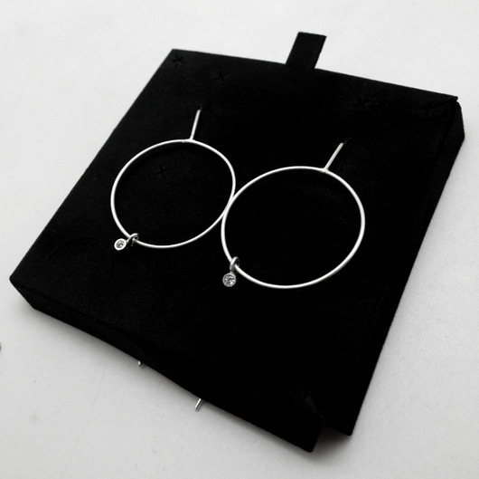 kolczyki wire wrapping Srebrne kolczyki koła