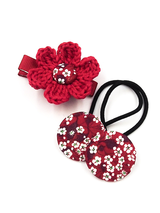 ozdoby do włosów dla dzieci Komplet do włosów gumki i spinka Alma