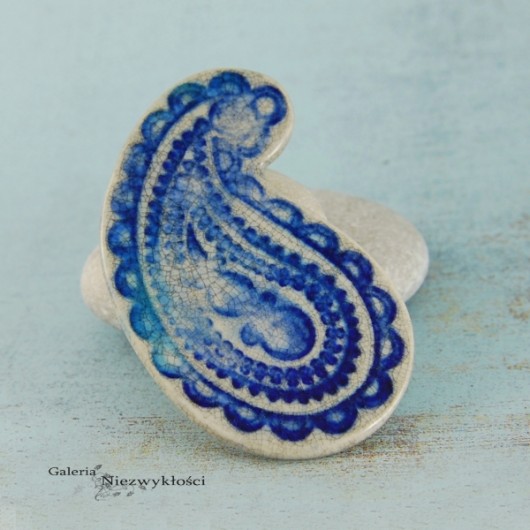 Orient w granacie crackle-paisley Dorca