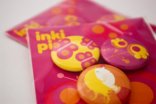 letni komplecik przypinek - 3szt. inkipinki