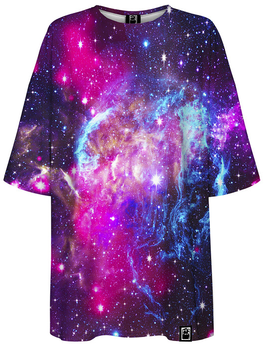 t-shirt damskie DR.CROW T-shirt Damski Oversize Galaktyka