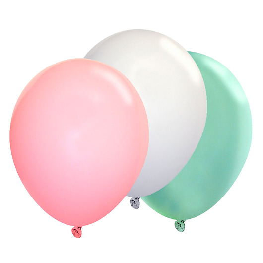 Balony zestaw róż biel mięta Wiewiórka i Spółka