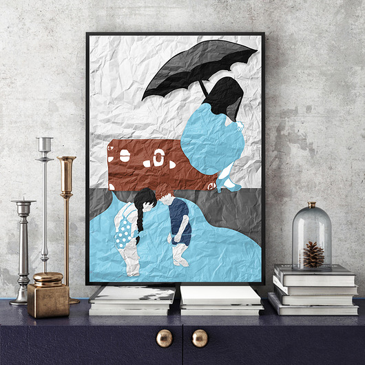 Różne Odcienie Deszczu... art print a4 Parallel World