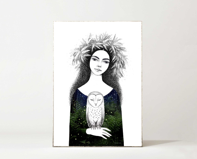 grafiki i ilustracje Magical forest - Leśna