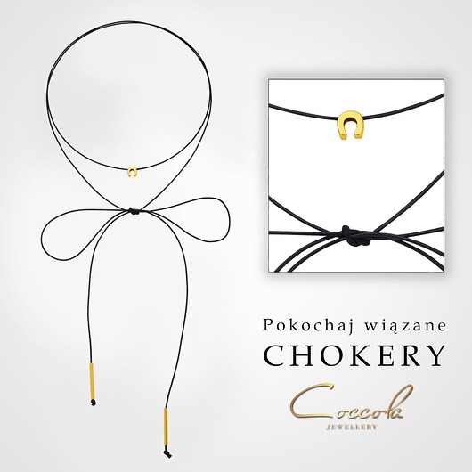 CHOKER Z PODKOWĄ ZE SREBRA 925 POZŁACANEGO Coccola JEWELLERY